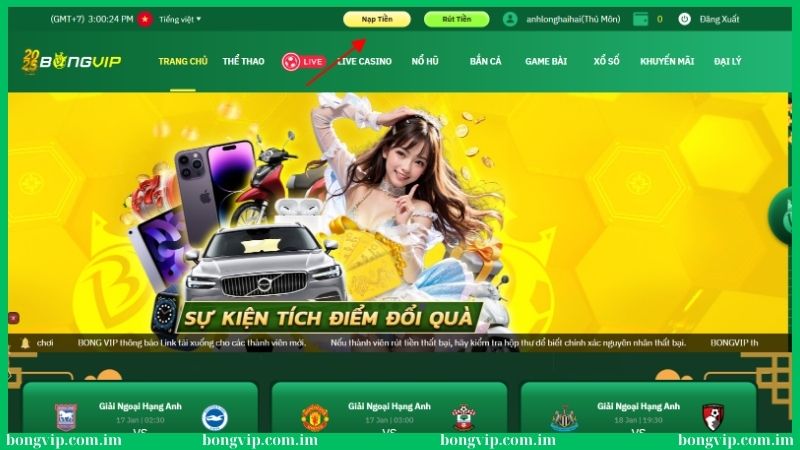 Nạp tiền Bongvip - Hướng dẫn quy trình cực kỳ tiện lợi 1 Quy trình nạp tiền Bongvip qua nhiều kênh khác nhau